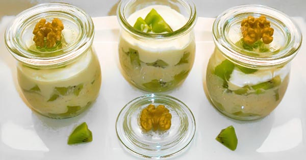 Low Carb Rezept (Süßspeise) - Kiwi-Orangen-Creme