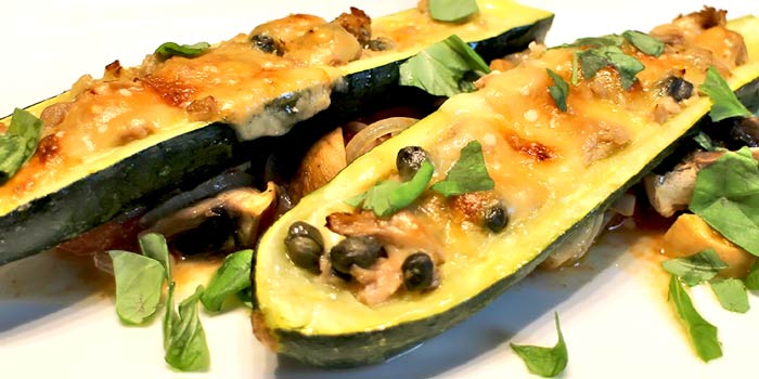 Low Carb Rezept | Zucchini mit Thunfisch und Kapern