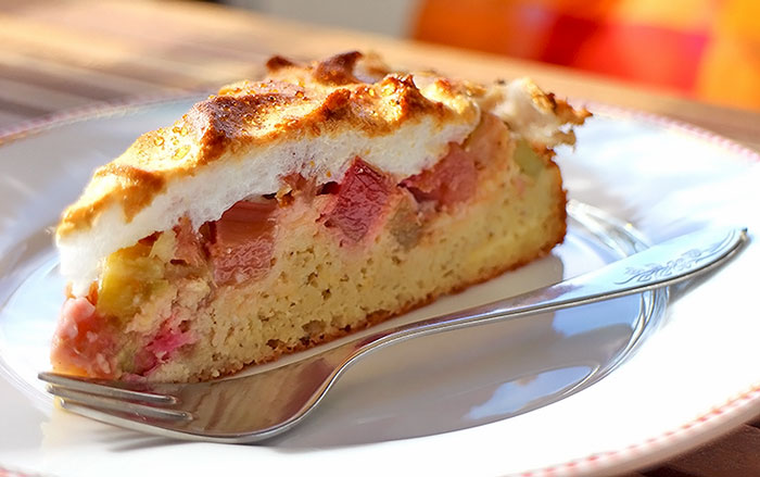 Low Carb Rezept | Rhabarber-Baiser-Kuchen